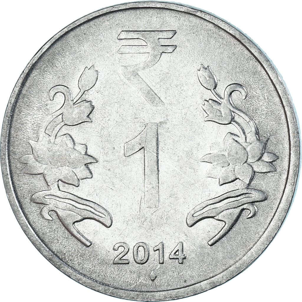 India | 1 Rupee Coin | Lotus flowers | Km:394 | 2011 - 2019