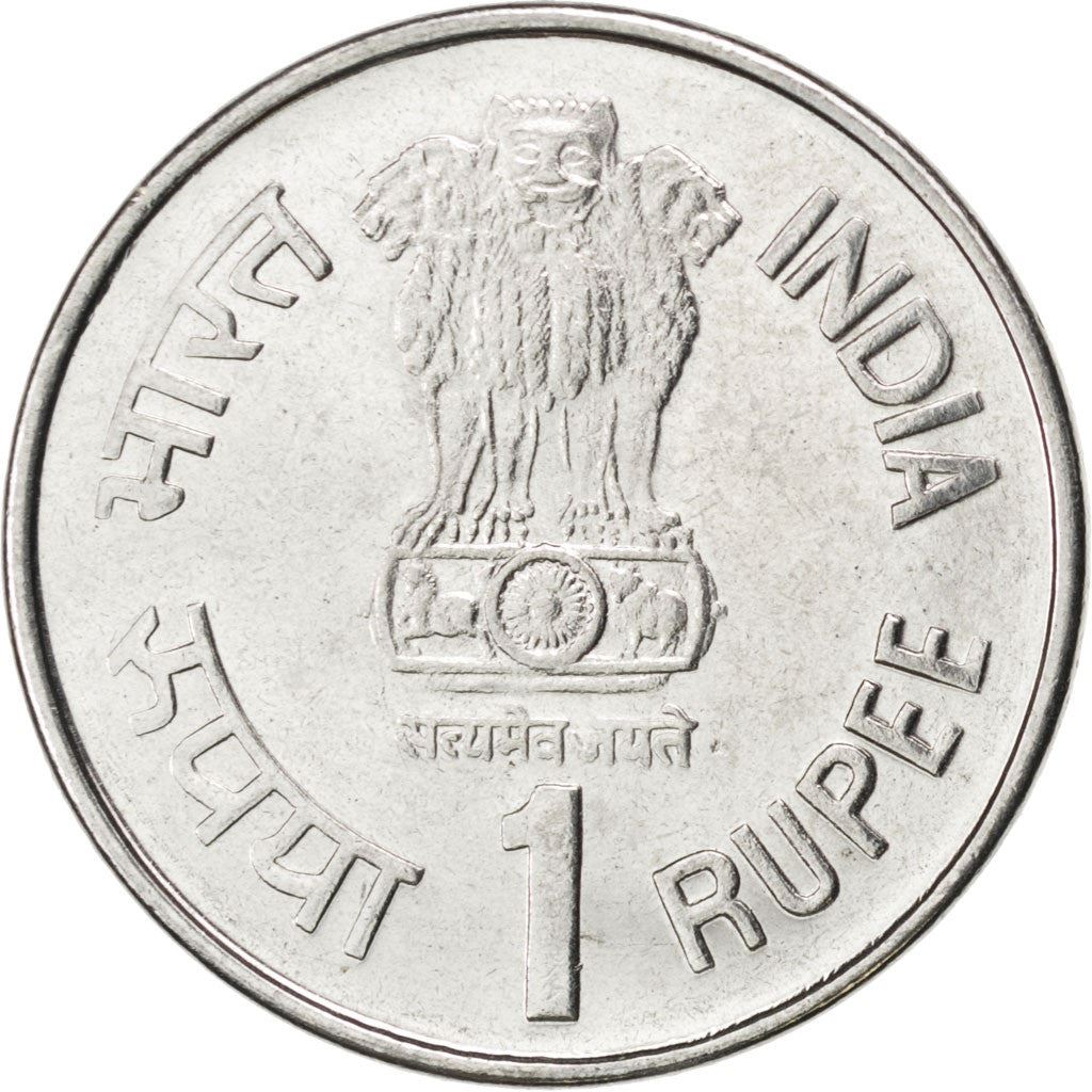 India | 1 Rupee Coin | Saint Dnyaneshwar | Km:295 | 1999