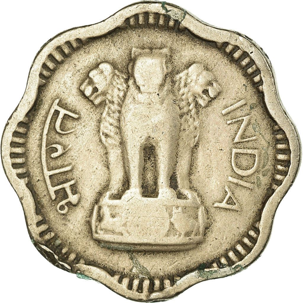 India | 10 Naye Paise Coin | Ashoka Lion | Km:24.2 | 1958 - 1963