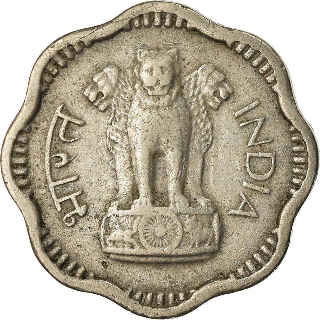 India | 10 Naye Paise Coin | Ashoka lion | Km:24.1 | 1957 - 1963