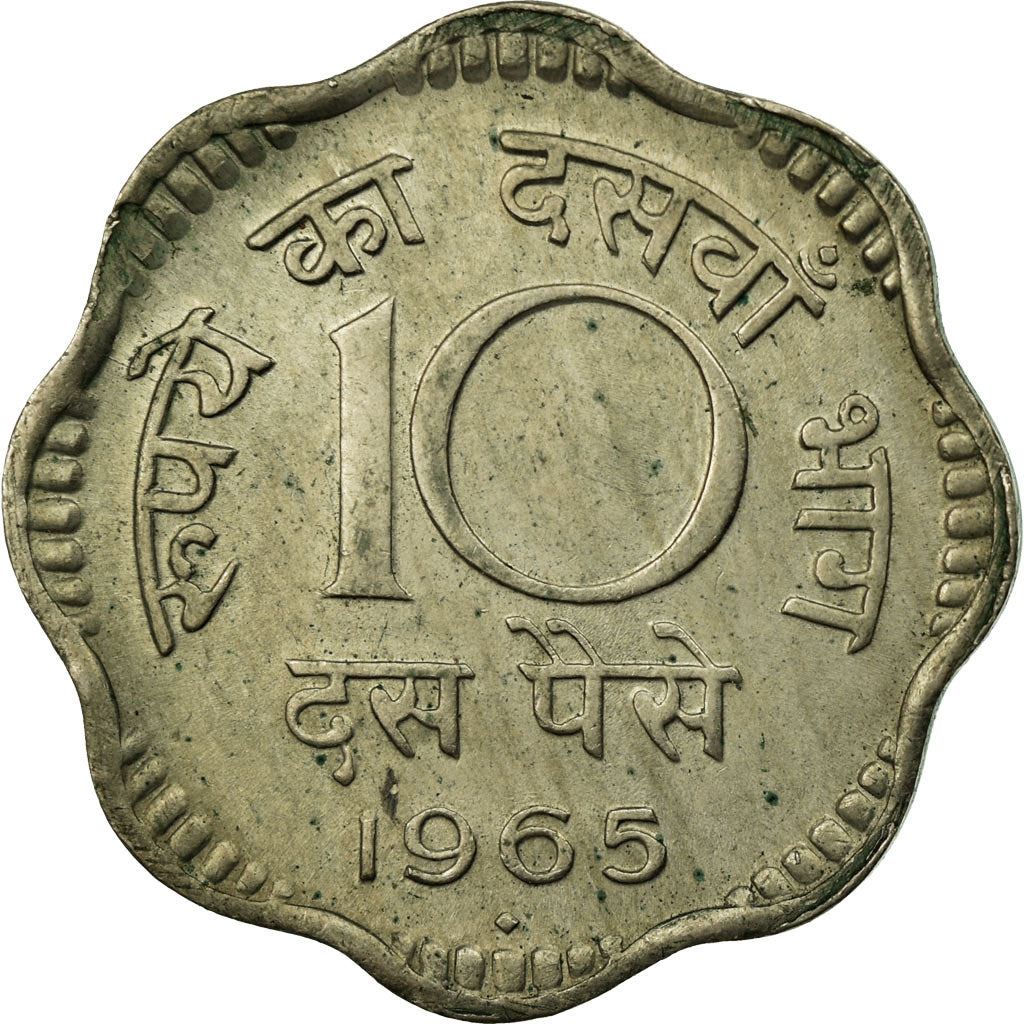 India | 10 Paise Coin | Ashoka lion | Km:25 | 1964 - 1967