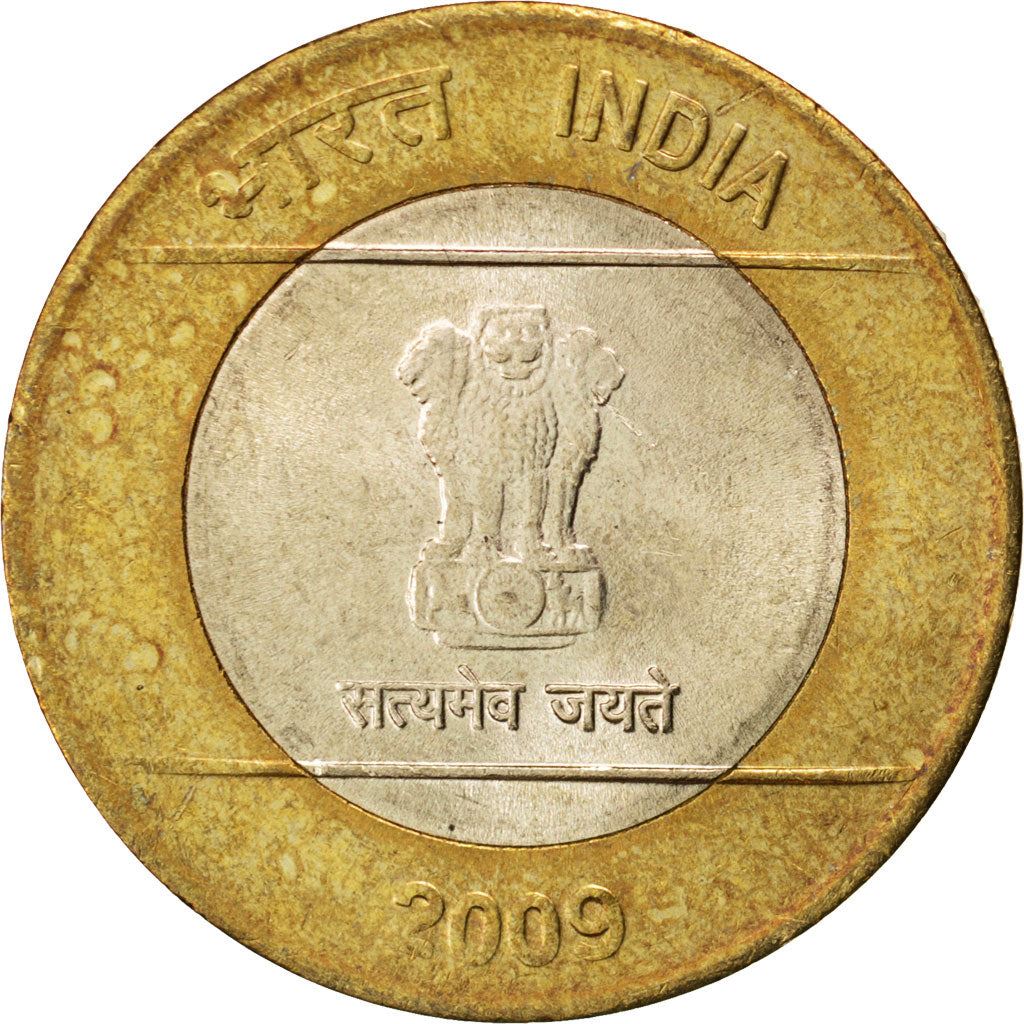 India | 10 Rupees Coin | Ashoka Lion | Km:363 | 2008 - 2010