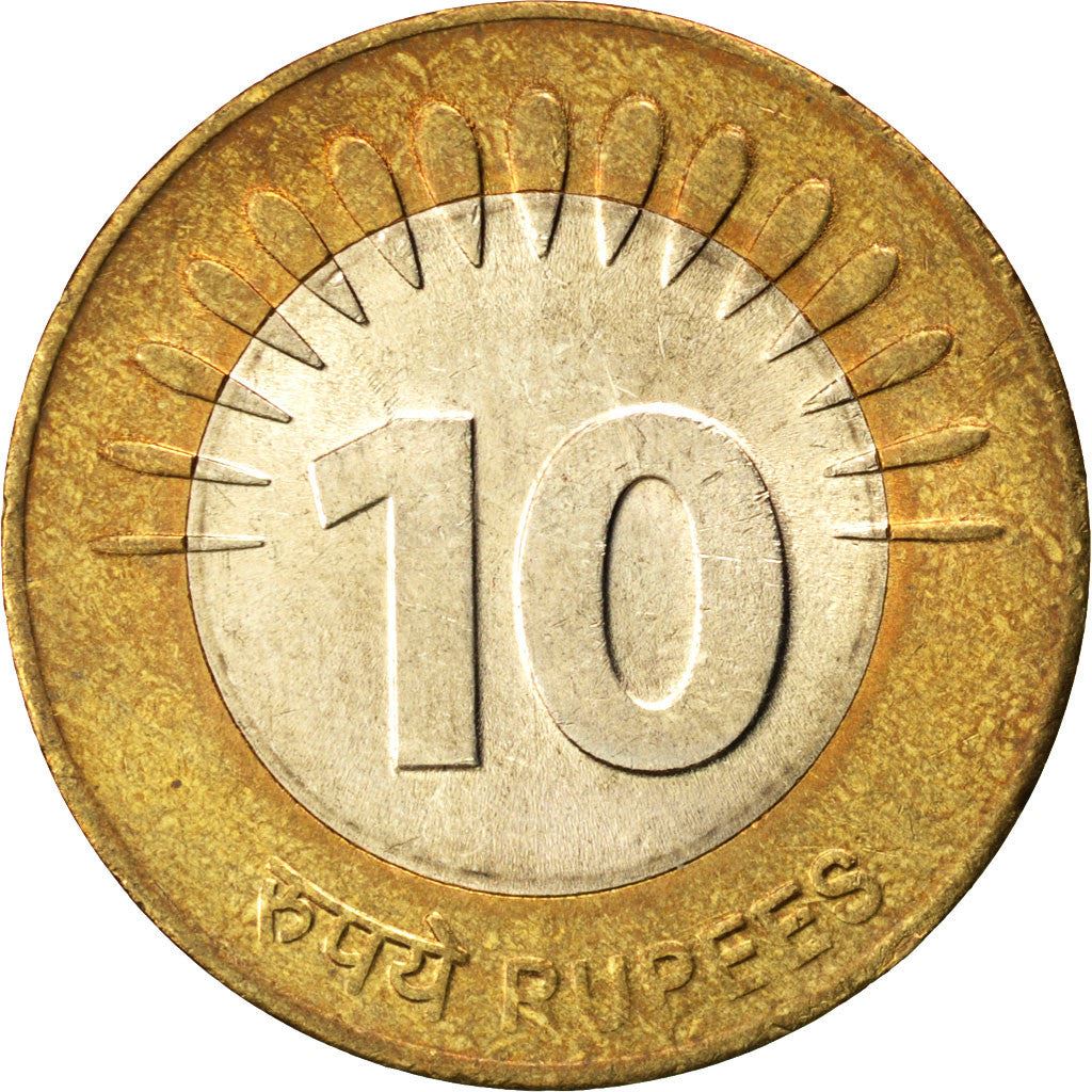 India | 10 Rupees Coin | Ashoka Lion | Km:363 | 2008 - 2010