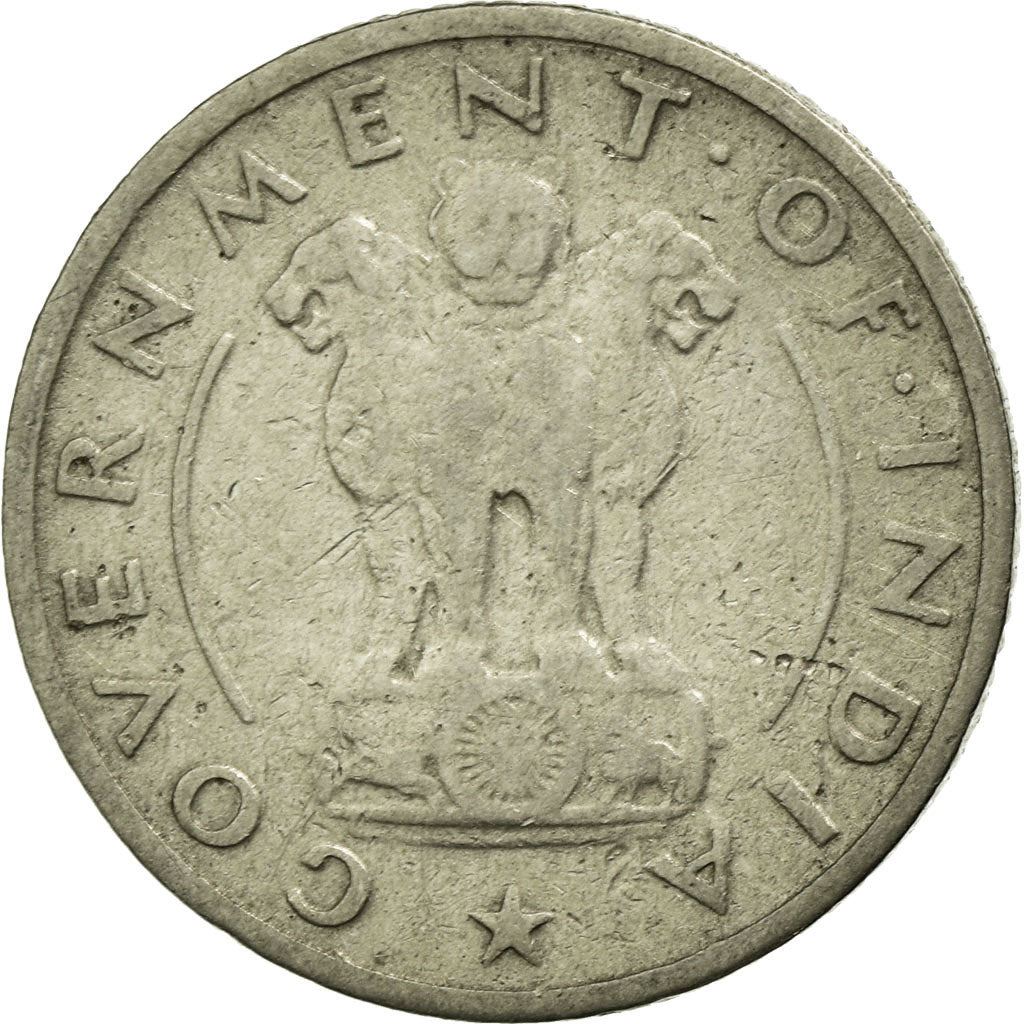 India | 1/4 Rupee Coin | Ashoka lion | Km:5 | 1950 - 1955