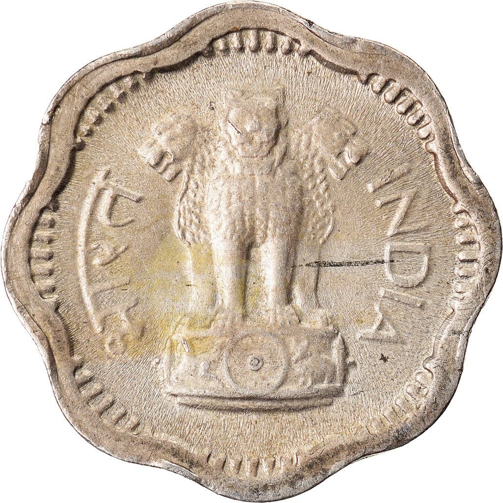 India | 2 Naye Paise Coin | Ashoka lion | Km:11 | 1957 - 1963