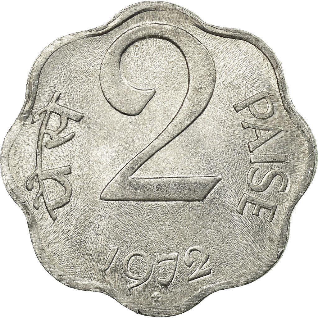 India | 2 Paise Coin | Ashoka lion | Km:13 | 1965 - 1981