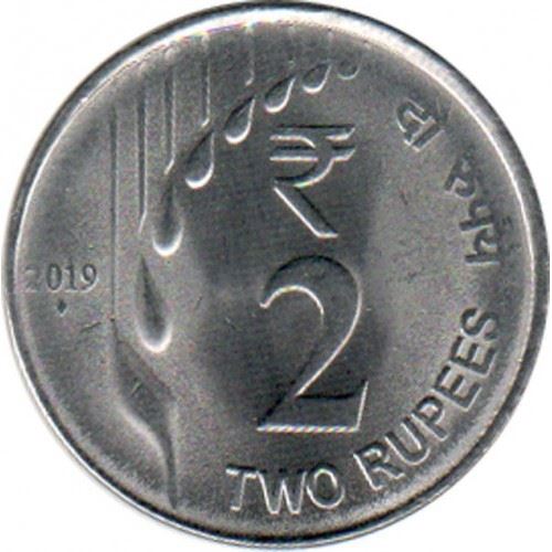 India | 2 Rupees Coin | Ashoka Pillar | Km:512 | 2019 - 2021