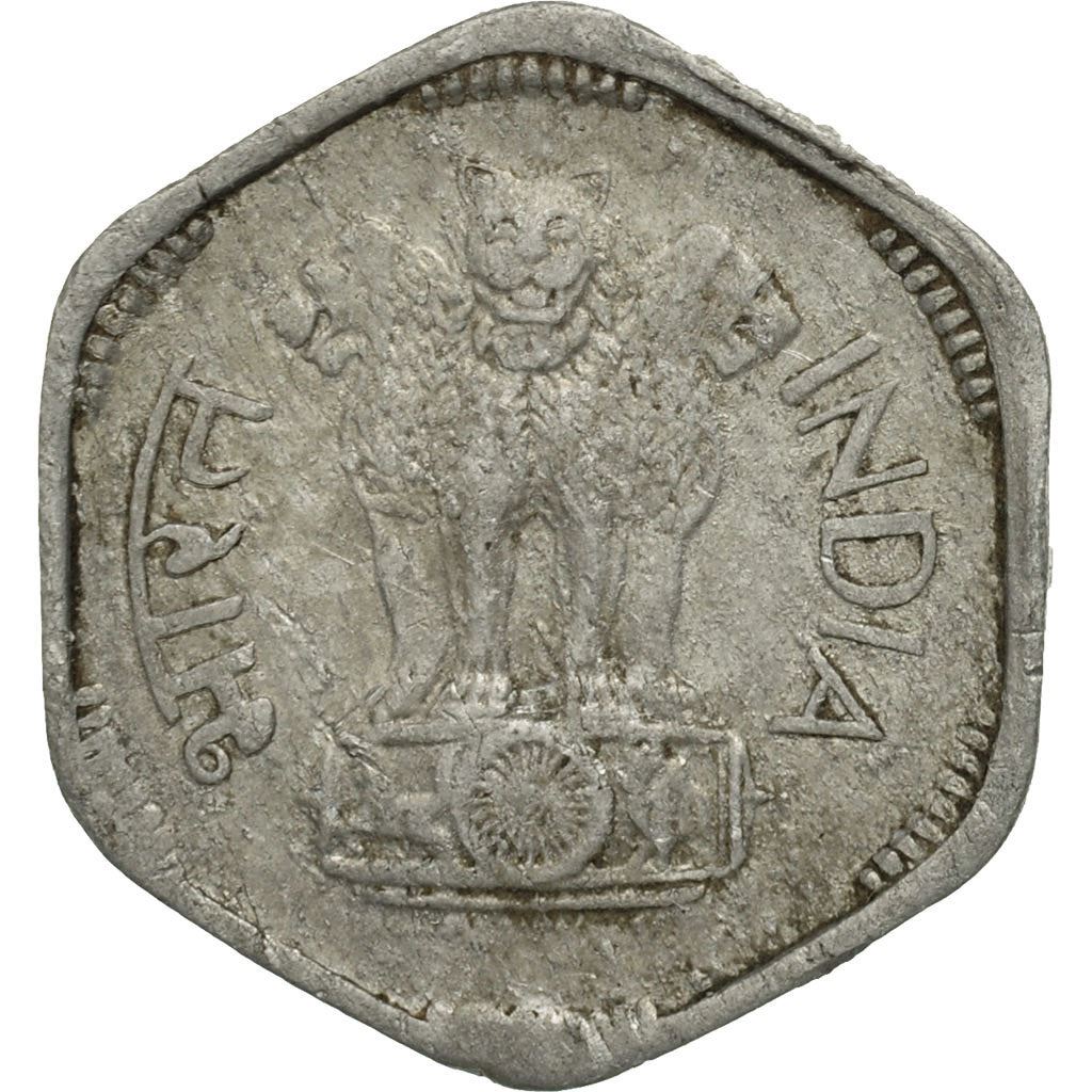 India | 3 Paise Coin | Ashoka Lion | Km:14.2 | 1968 - 1971