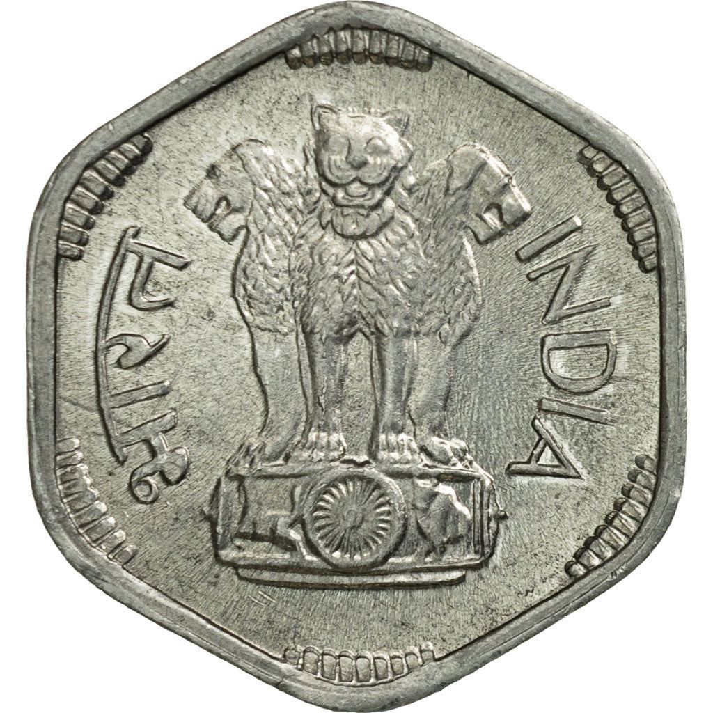 India | 3 Paise Coin | Ashoka Lion | Km:14.2 | 1968 - 1971