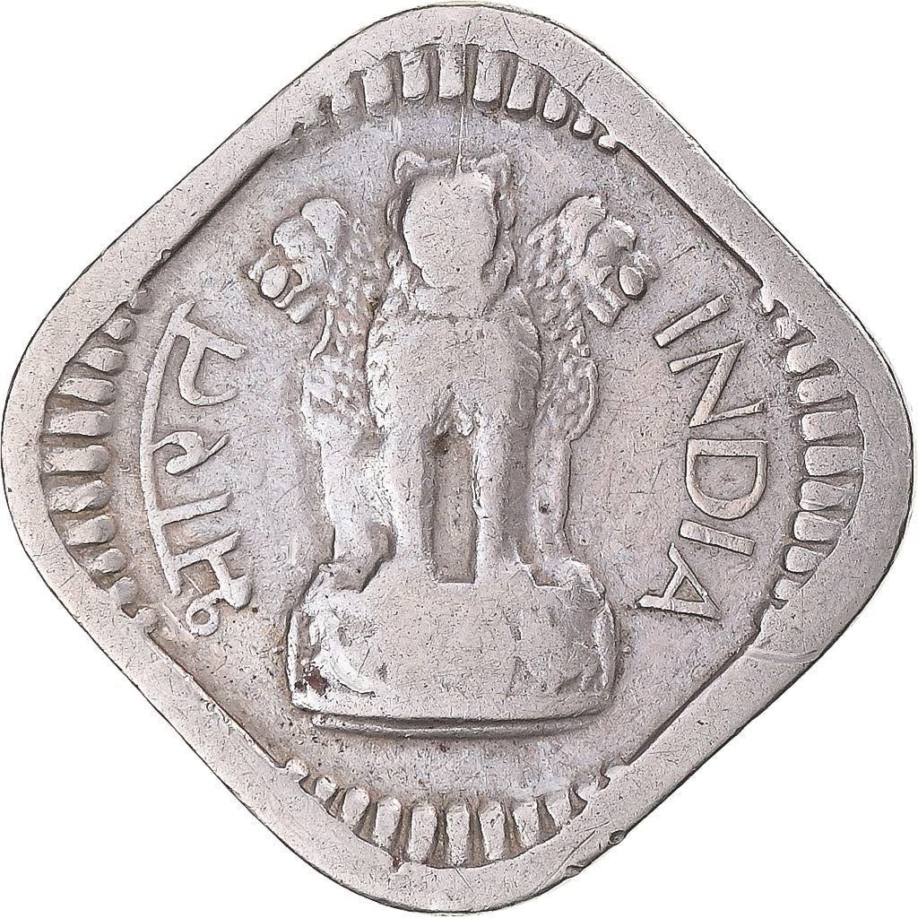 India | 5 Naye Paise Coin | Ashoka lion | Km:16 | 1957 - 1963