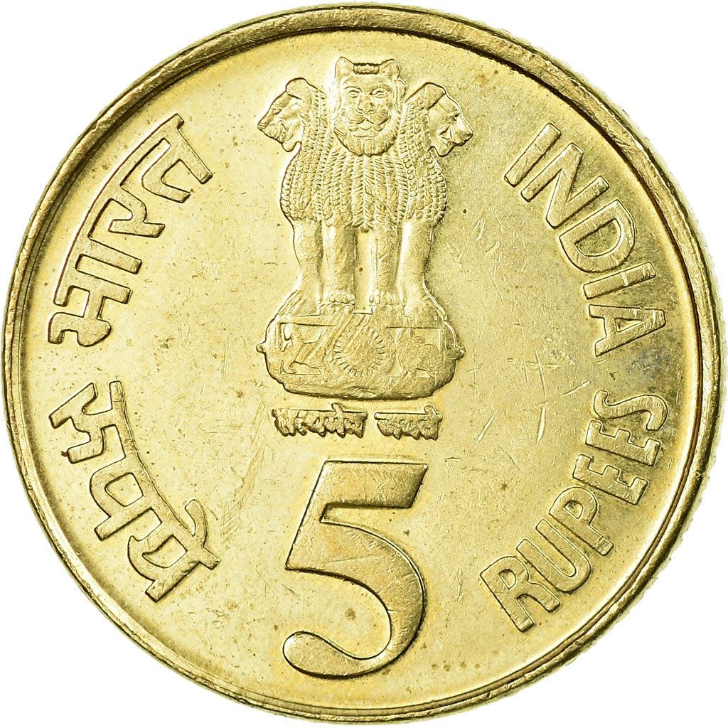 India | 5 Rupees Coin | Bengal Tiger | Km:387 | 2010