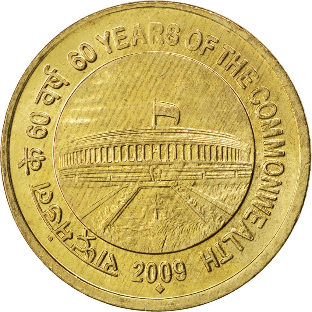 India | 5 Rupees Coin | Parliament building | Km:376 | 2009