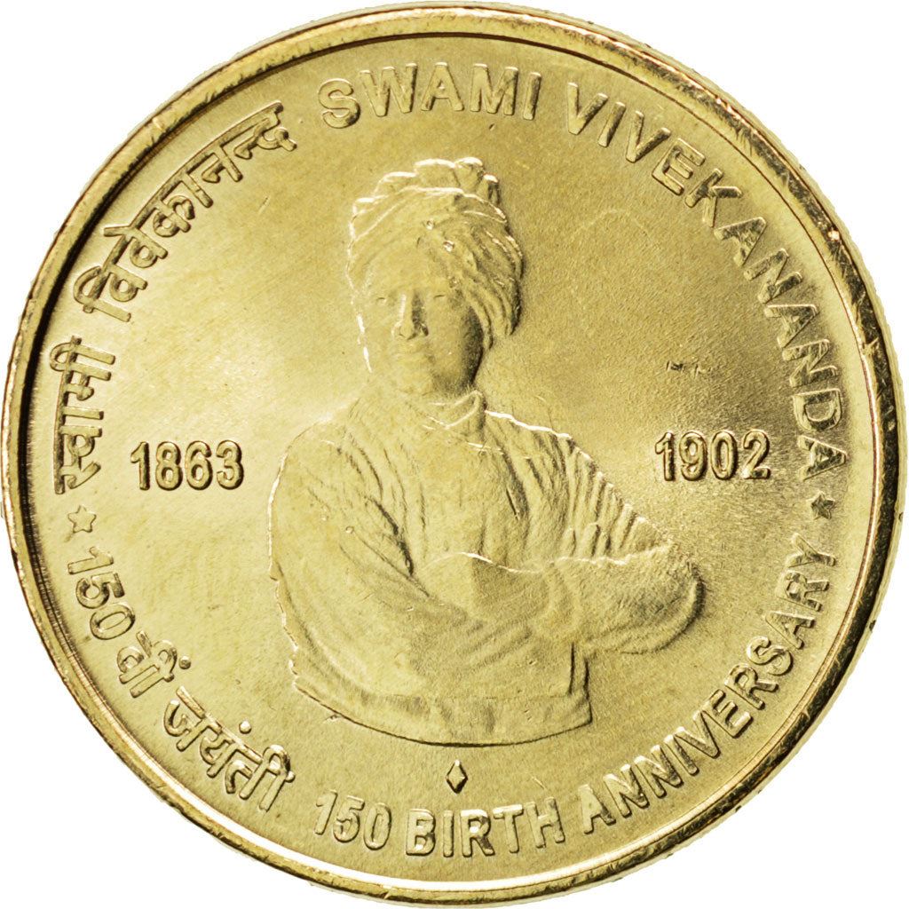 India | 5 Rupees Coin | Swami Vivekananda | Km:423 | 2013