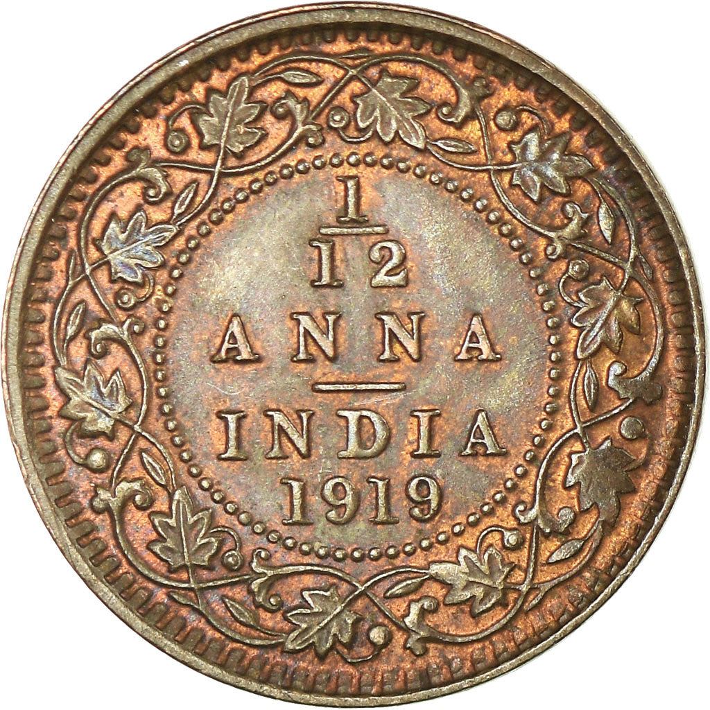 India - British | 1/12 Anna Coin | King George V | Km:509 | 1912 - 1936