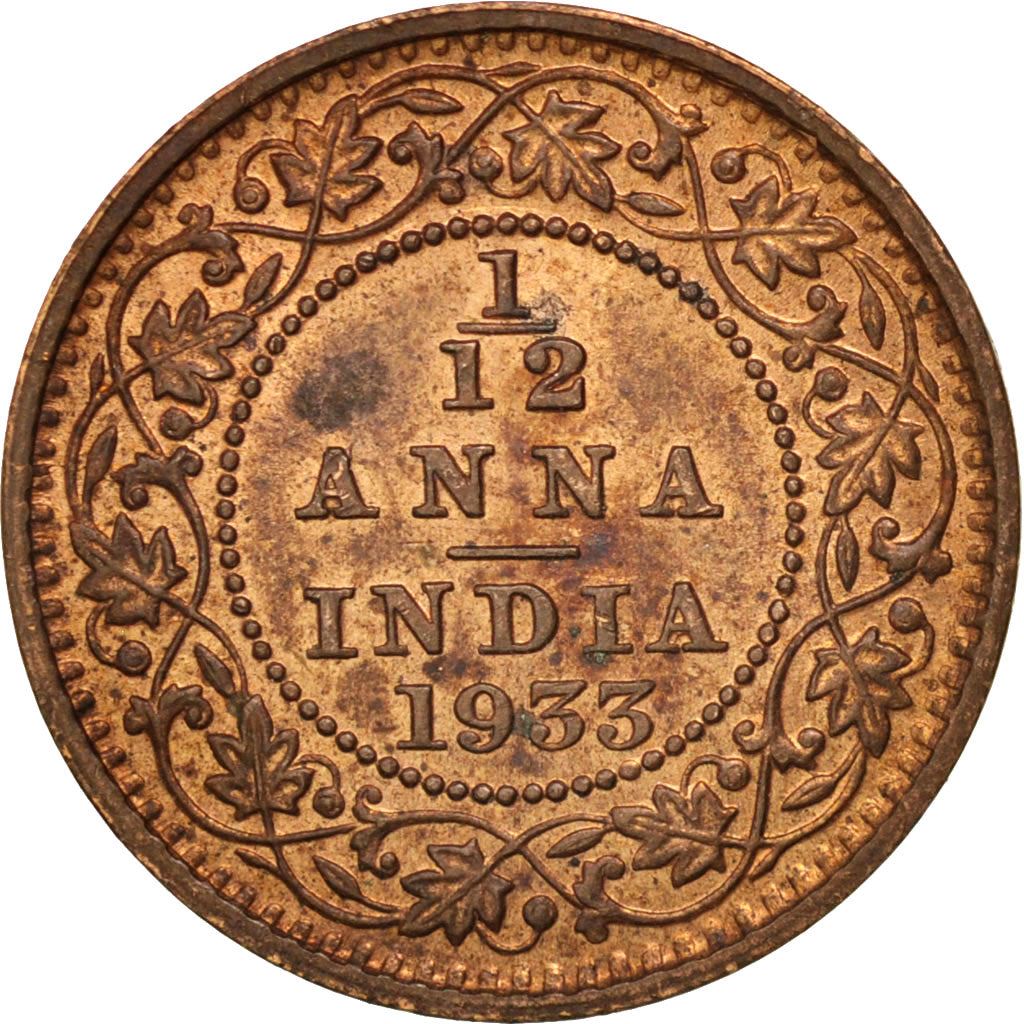 India - British | 1/12 Anna Coin | King George V | Km:509 | 1912 - 1936