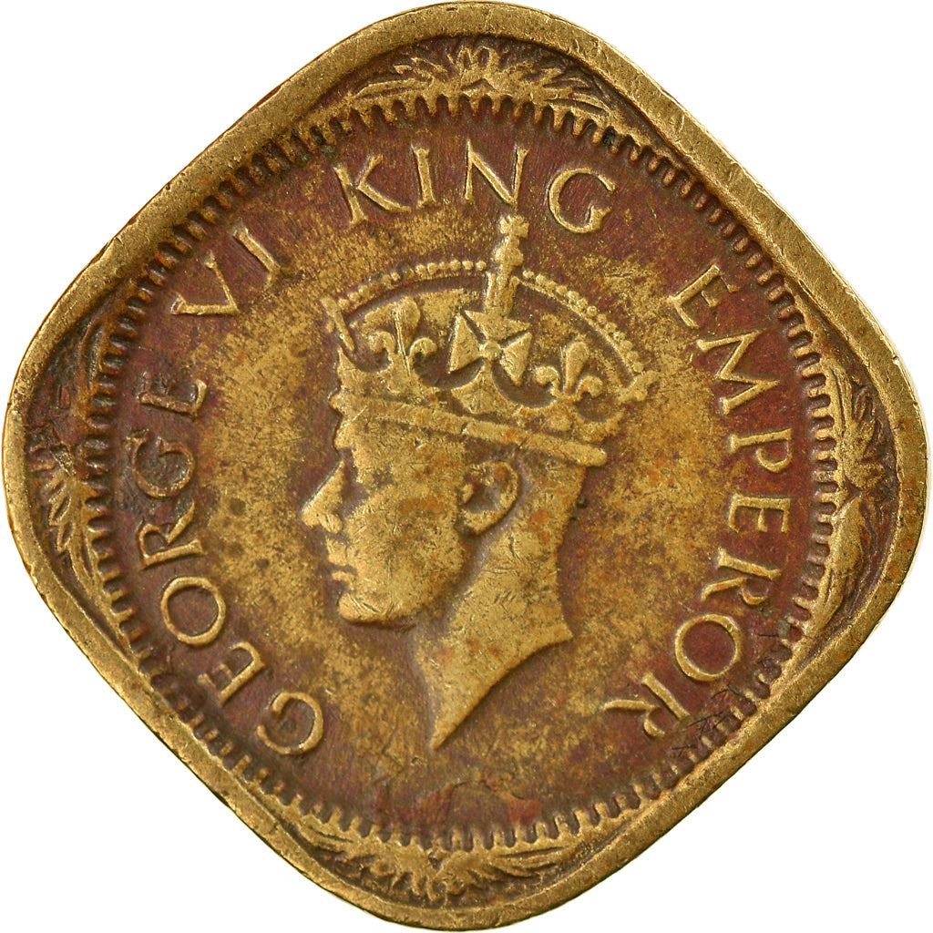 India - British | 1/2 Anna Coin | King George VI | Km:534B | 1942 - 1945