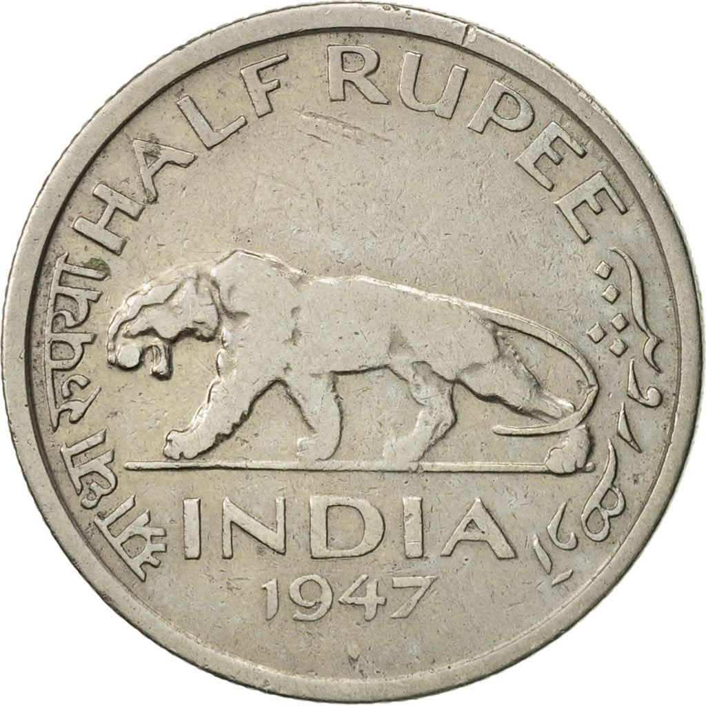 India - British | 1/2 Rupee Coin | King George VI | Km:553 | 1946 - 1947