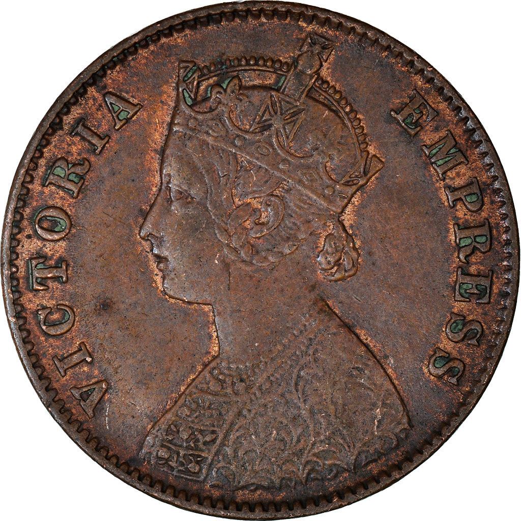 India - British | 1/4 Anna Coin | Queen Victoria | Km:486 | 1877 - 1901