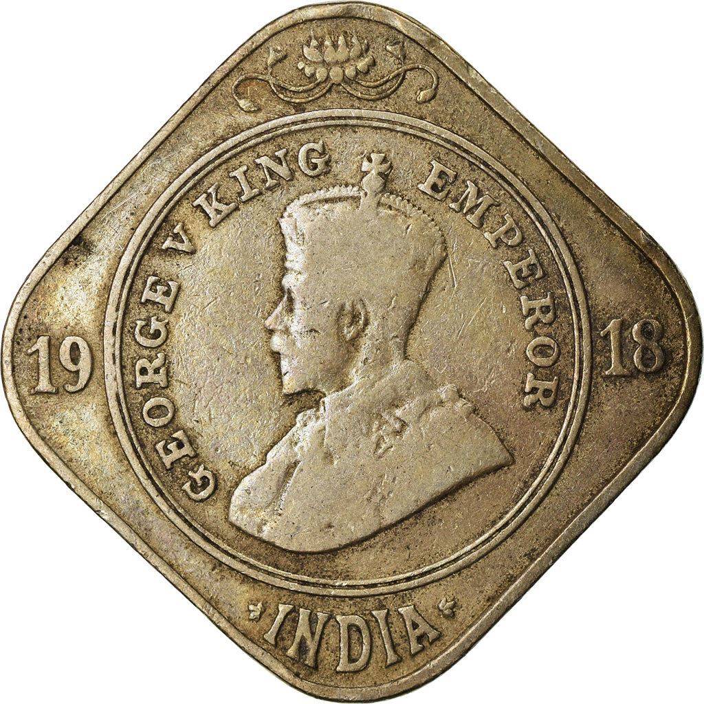 India - British | 2 Annas Coin | King George V | Km:516 | 1918 - 1936