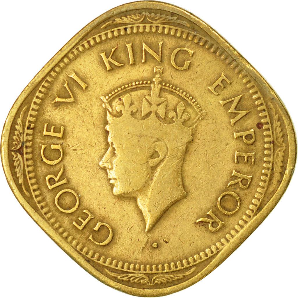 India - British | 2 Annas Coin | King George VI | Km:541A | 1942 - 1944