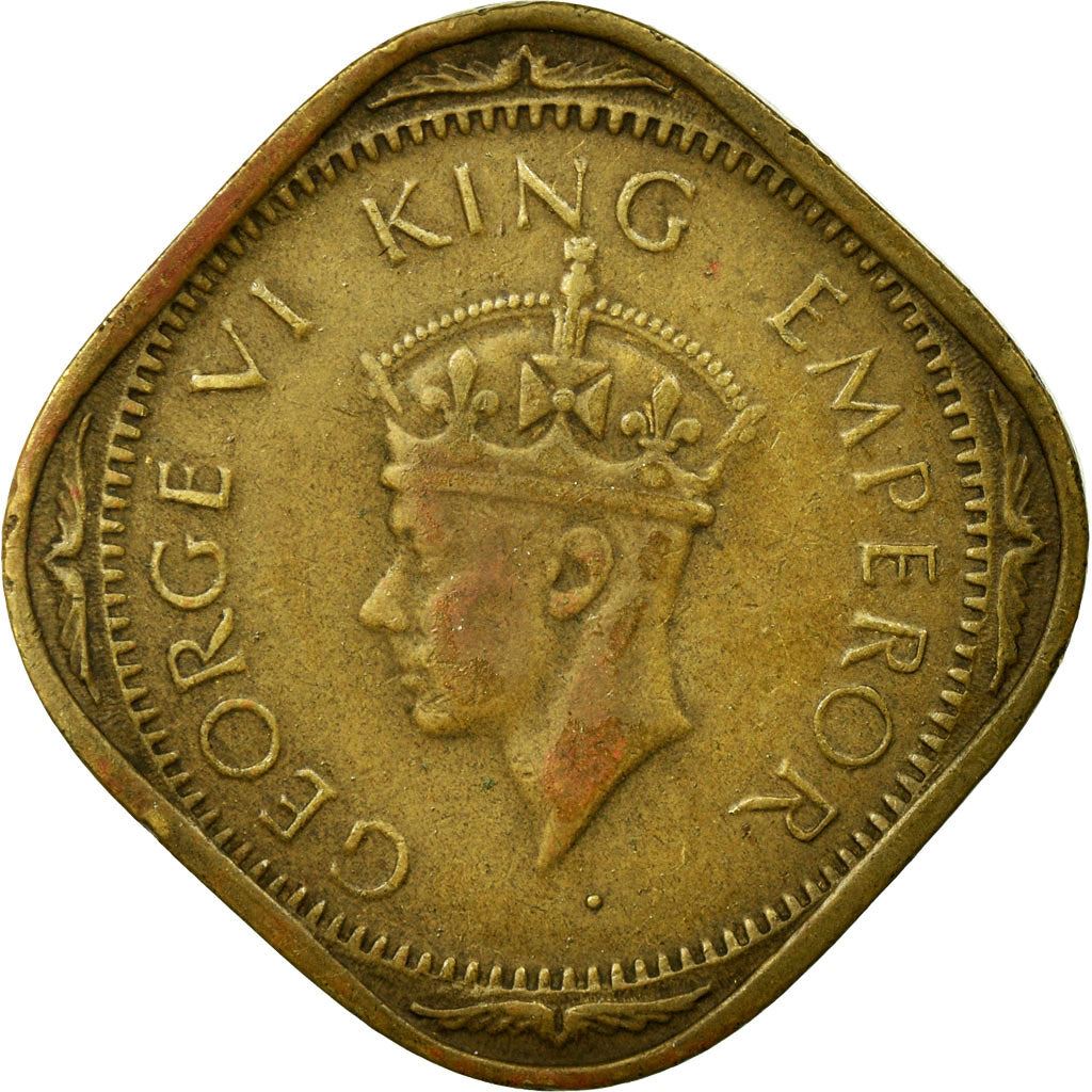 India - British | 2 Annas Coin | King George VI | Km:541A | 1942 - 1944