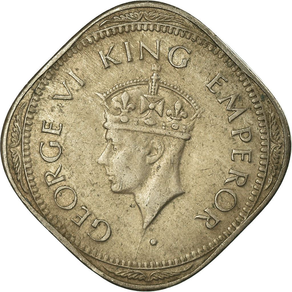 India - British | 2 Annas Coin | King George VI | Km:542 | 1946 - 1947