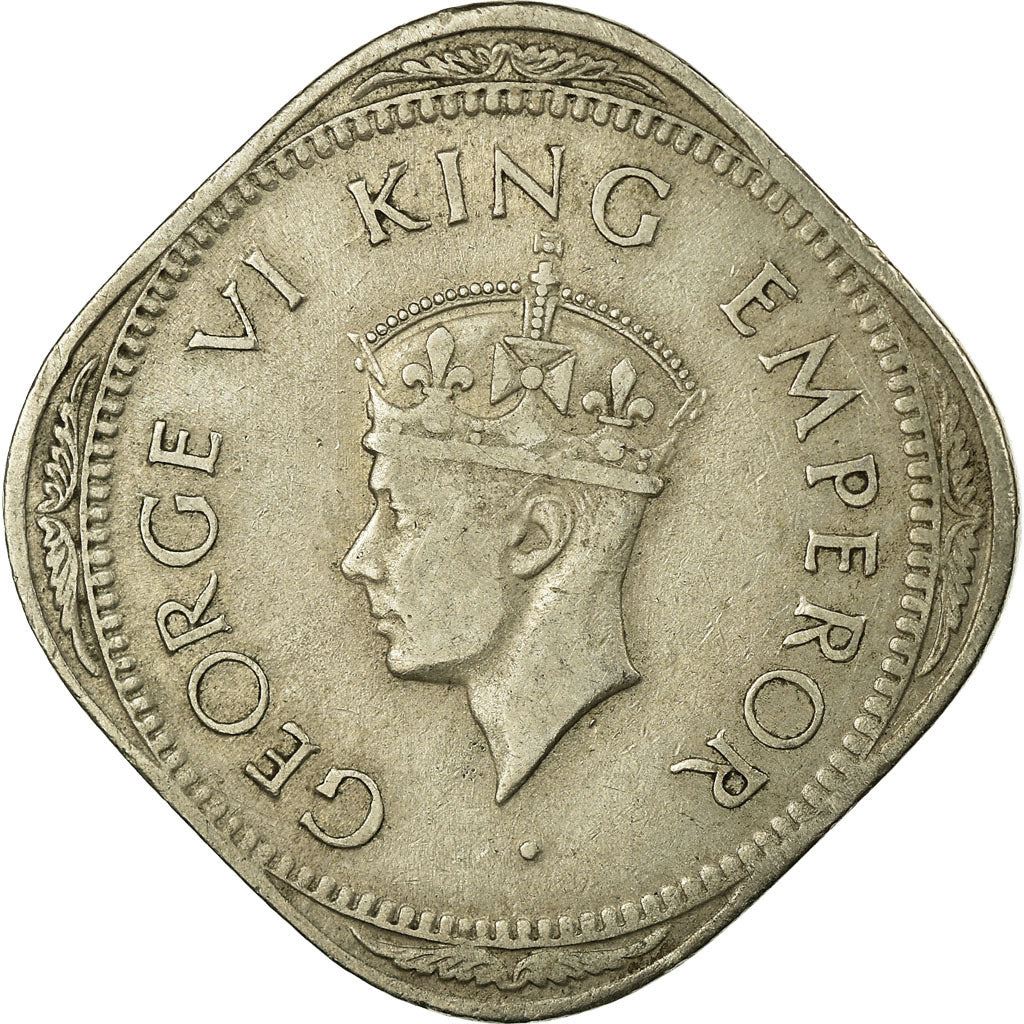 India - British | 2 Annas Coin | King George VI | Km:542 | 1946 - 1947