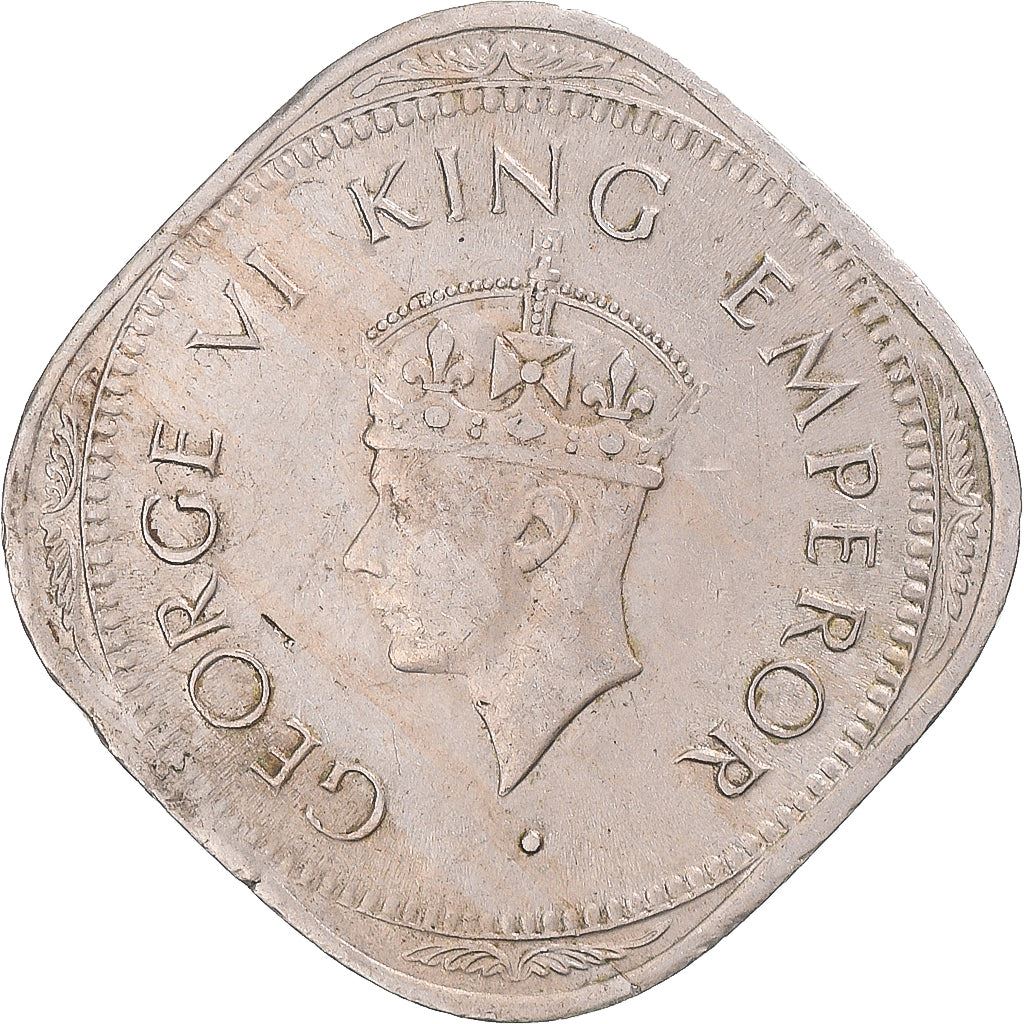 India - British | 2 Annas Coin | King George VI | Km:542 | 1946 - 1947