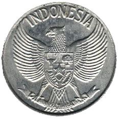 Indonesia 50 Sen Coin | Blossom | Garuda Pancasila | KM13 | Indonesia | 1958