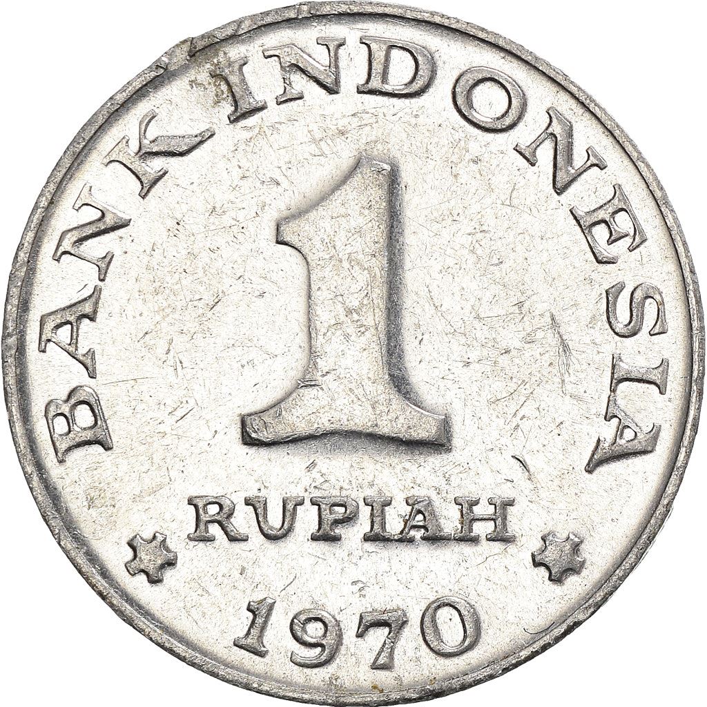 Indonesian 1 Rupiah Coin | White Browed Fantail | Rhipidura Aureola | KM20 | Indonesia | 1970