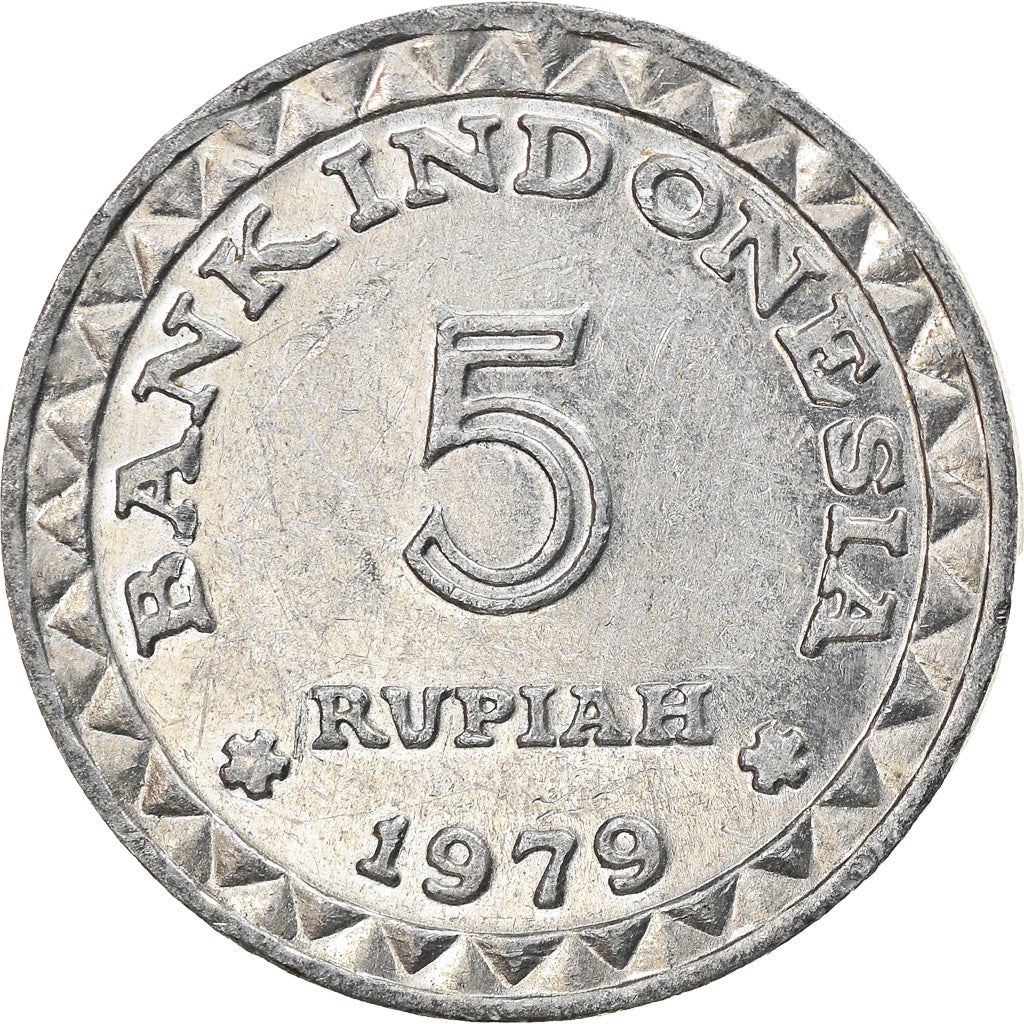 Indonesian 5 Rupiah Coin | FAO | Family | KM43 | Indonesia | 1979 - 1996