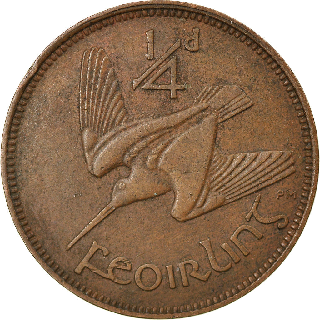 Ireland Coin Irish 1 Feoirling | Woodcock Bird | Celtic Harp | KM1 | 1928 - 1937