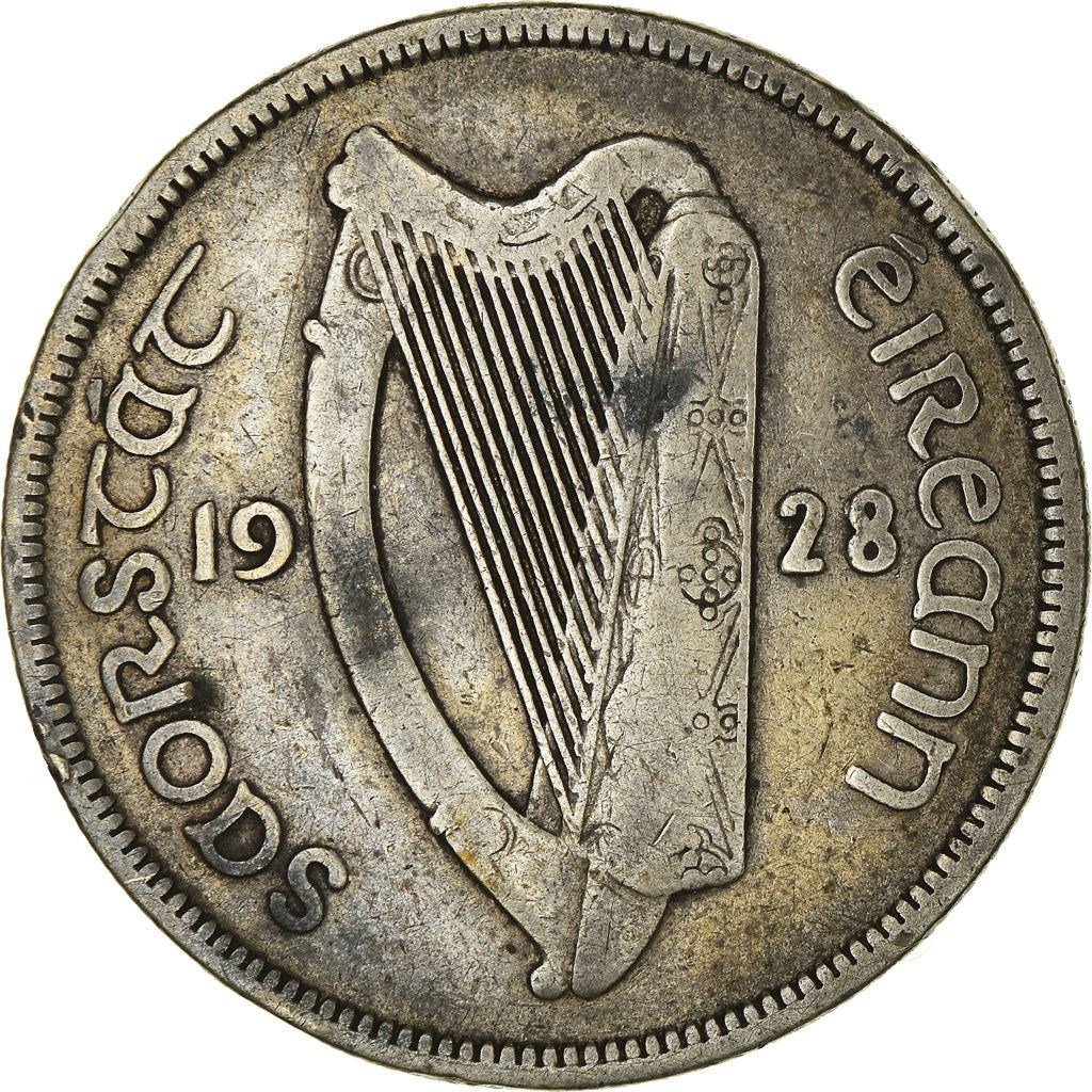 Ireland Coin Irish 1 Floirin | Salmon | Celtic Harp | KM7 | 1928 - 1937