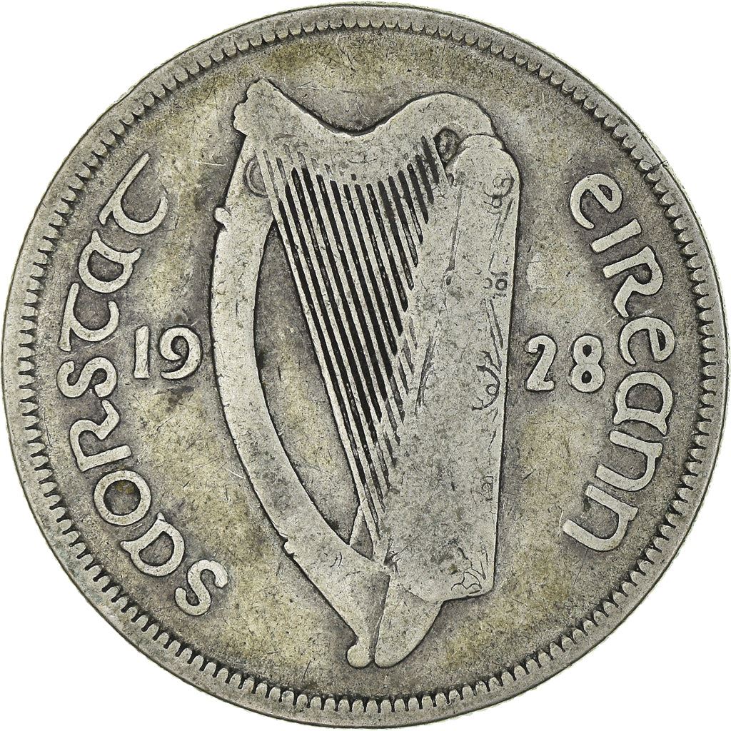 Ireland Coin Irish 1 Floirin | Salmon | Celtic Harp | KM7 | 1928 - 1937