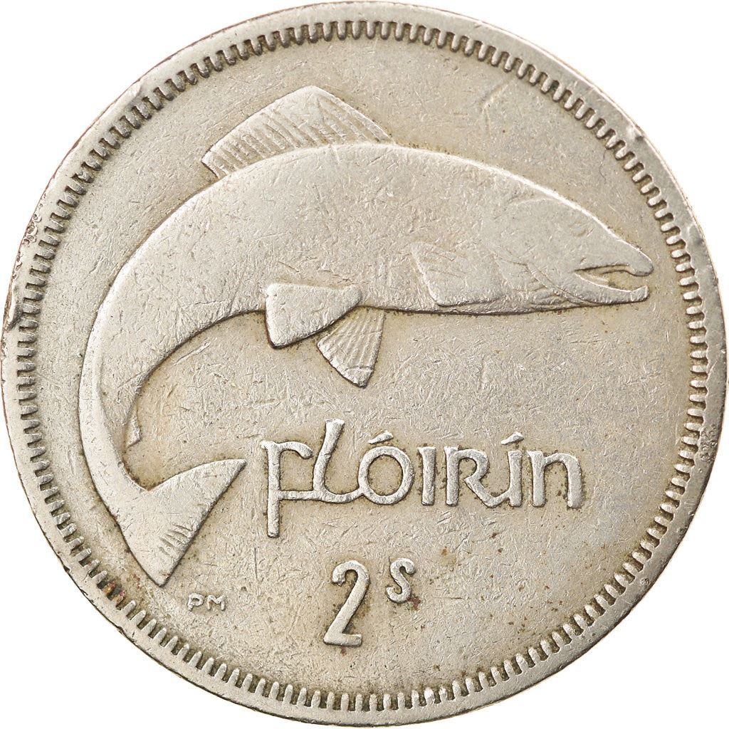 Ireland Coin Irish 1 Floirin | Salmon | Harp | KM15a | 1951 - 1968