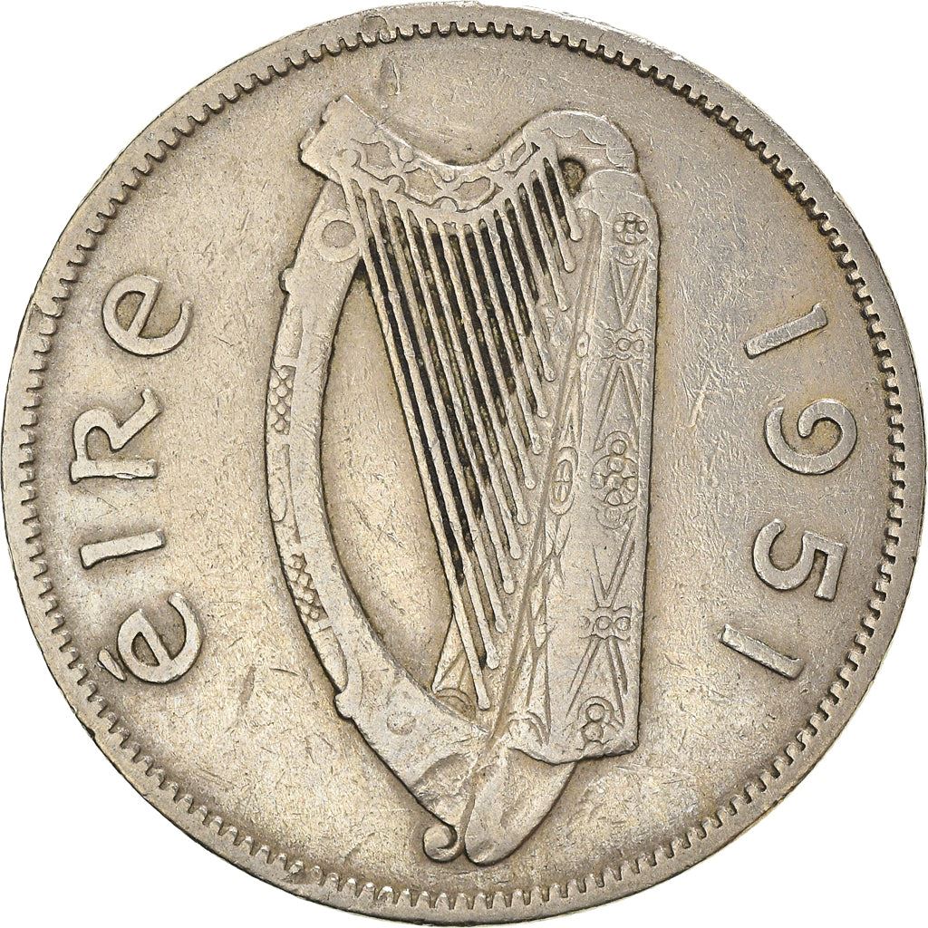 Ireland Coin Irish 1 Floirin | Salmon | Harp | KM15a | 1951 - 1968