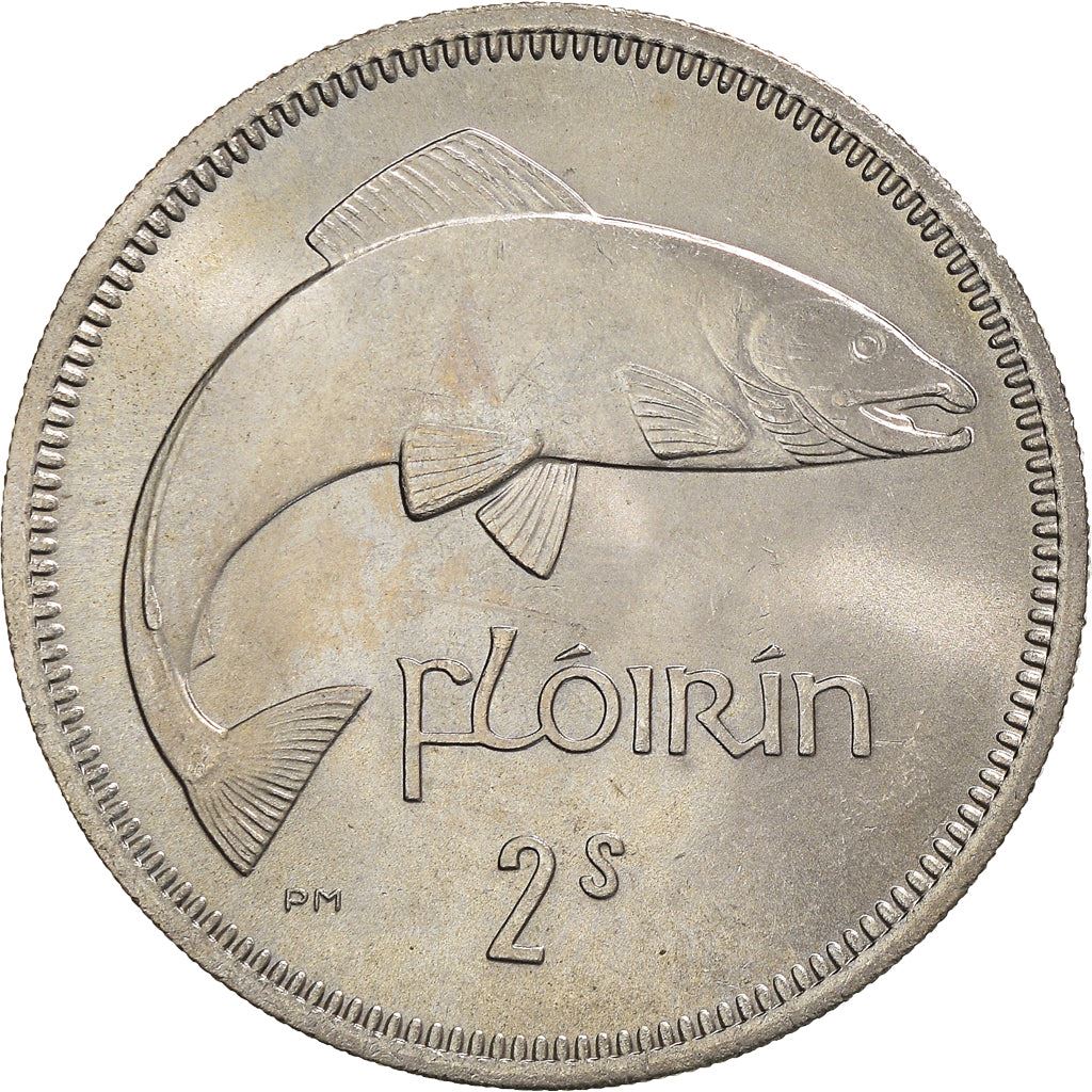 Ireland Coin Irish 1 Floirin | Salmon | Harp | KM15a | 1951 - 1968