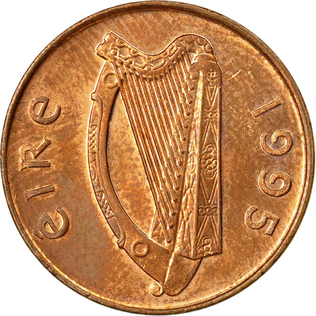 Ireland Coin Irish 1 Penny | Harp | Book of Kells | KM20a | 1988 - 2000