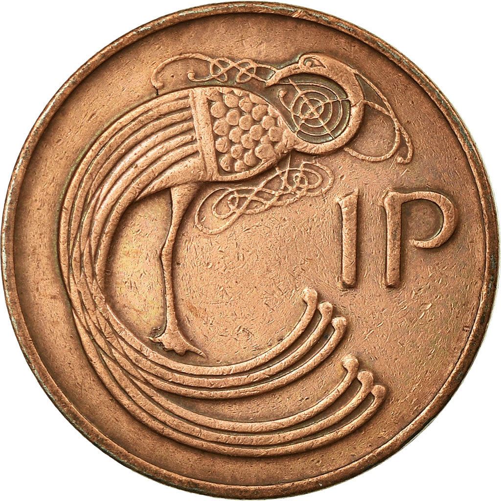 Ireland Coin Irish 1 Penny | Harp | Book of Kells | KM20a | 1988 - 2000