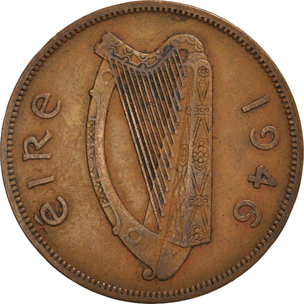 Ireland Coin Irish 1 Pingin | Harp | Hen | Chick | KM11 | 1938 - 1968