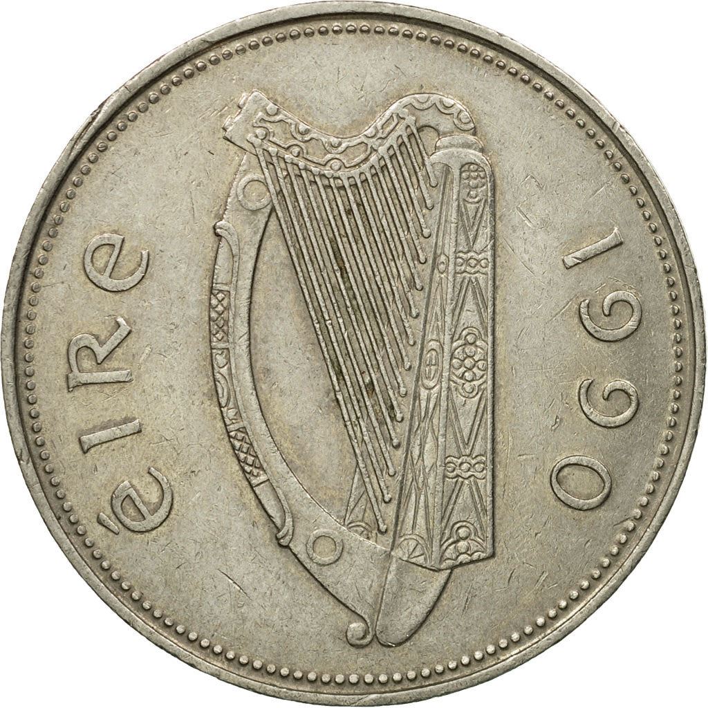 Ireland Coin Irish 1 Pound | Harp | Red Deer | KM27 | 1990 - 2000