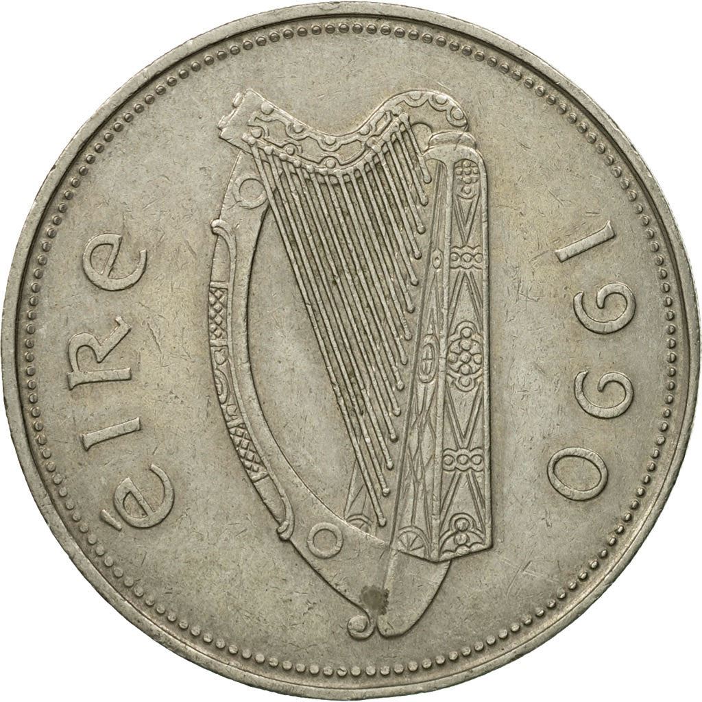 Ireland Coin Irish 1 Pound | Harp | Red Deer | KM27 | 1990 - 2000