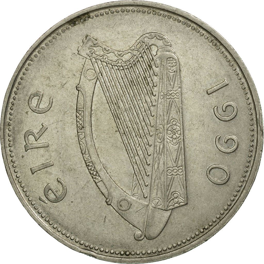 Ireland Coin Irish 1 Pound | Harp | Red Deer | KM27 | 1990 - 2000