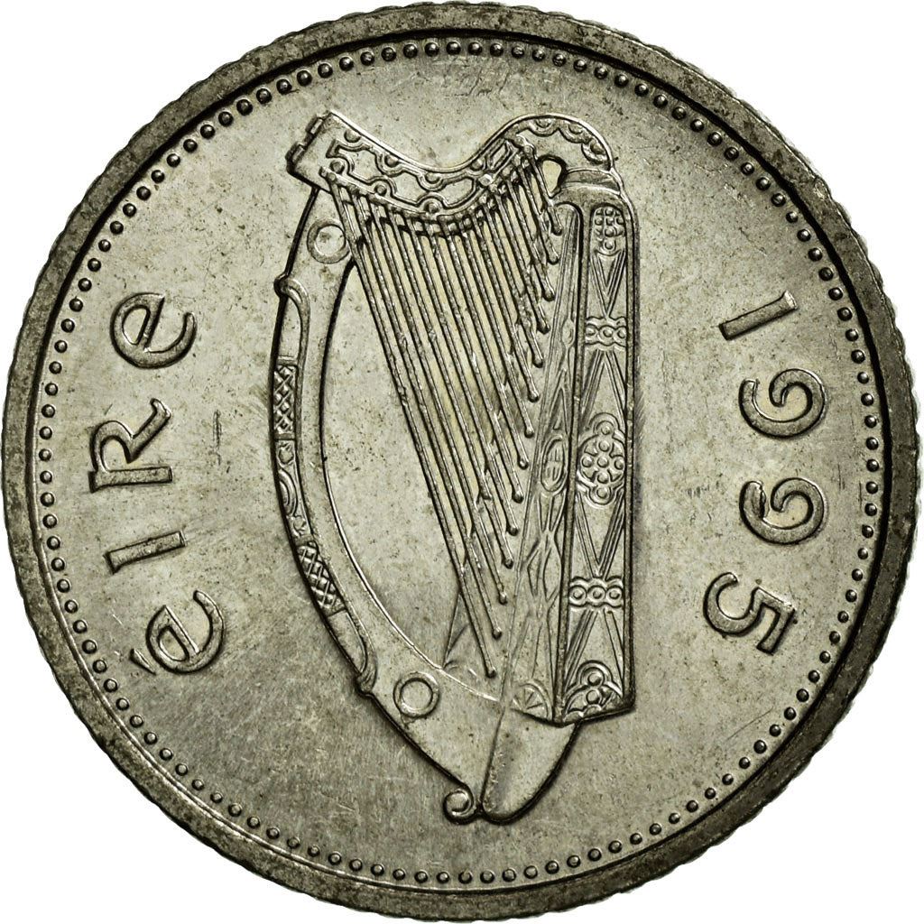 Ireland Coin Irish 10 Pence | Harp | Salmon | KM29 | 1993 - 2000