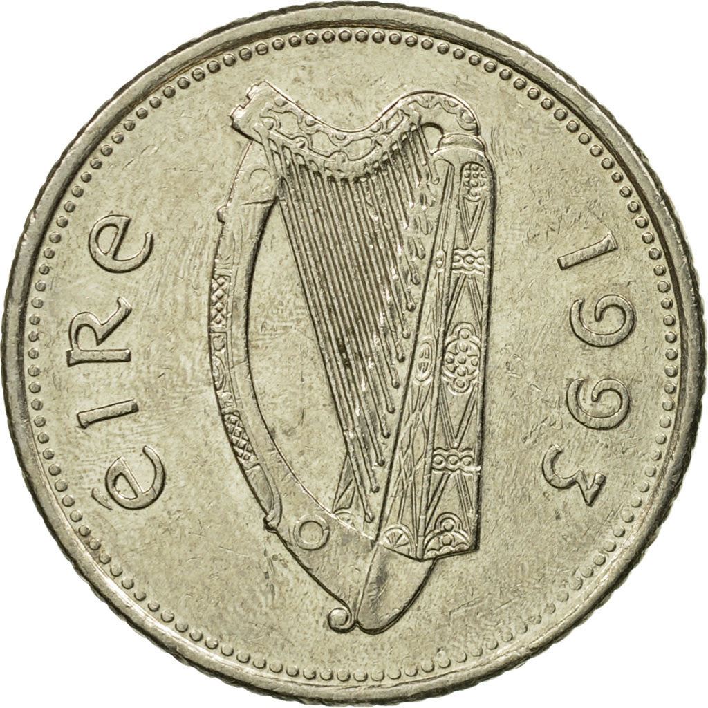 Ireland Coin Irish 10 Pence | Harp | Salmon | KM29 | 1993 - 2000