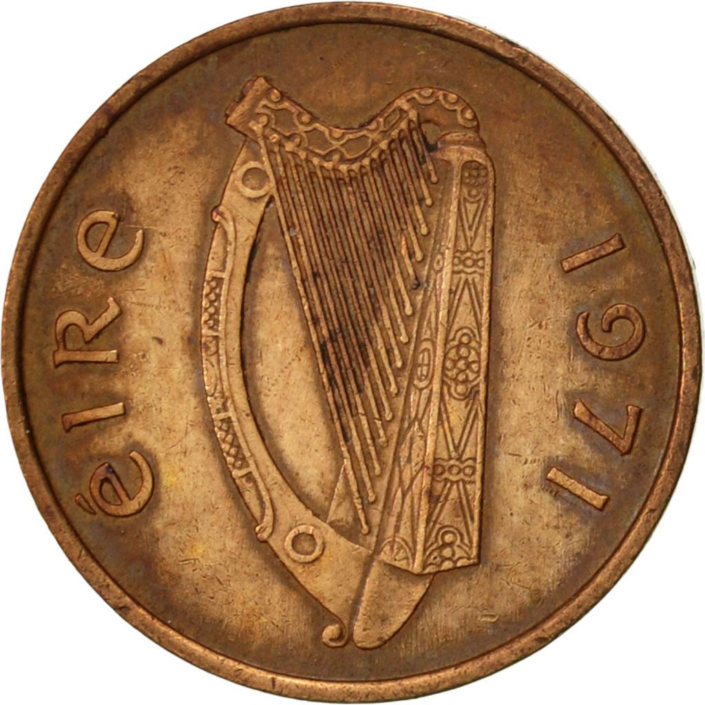 Ireland Coin Irish ½ Penny | Harp | Book of Kells | KM19 | 1971 - 1986