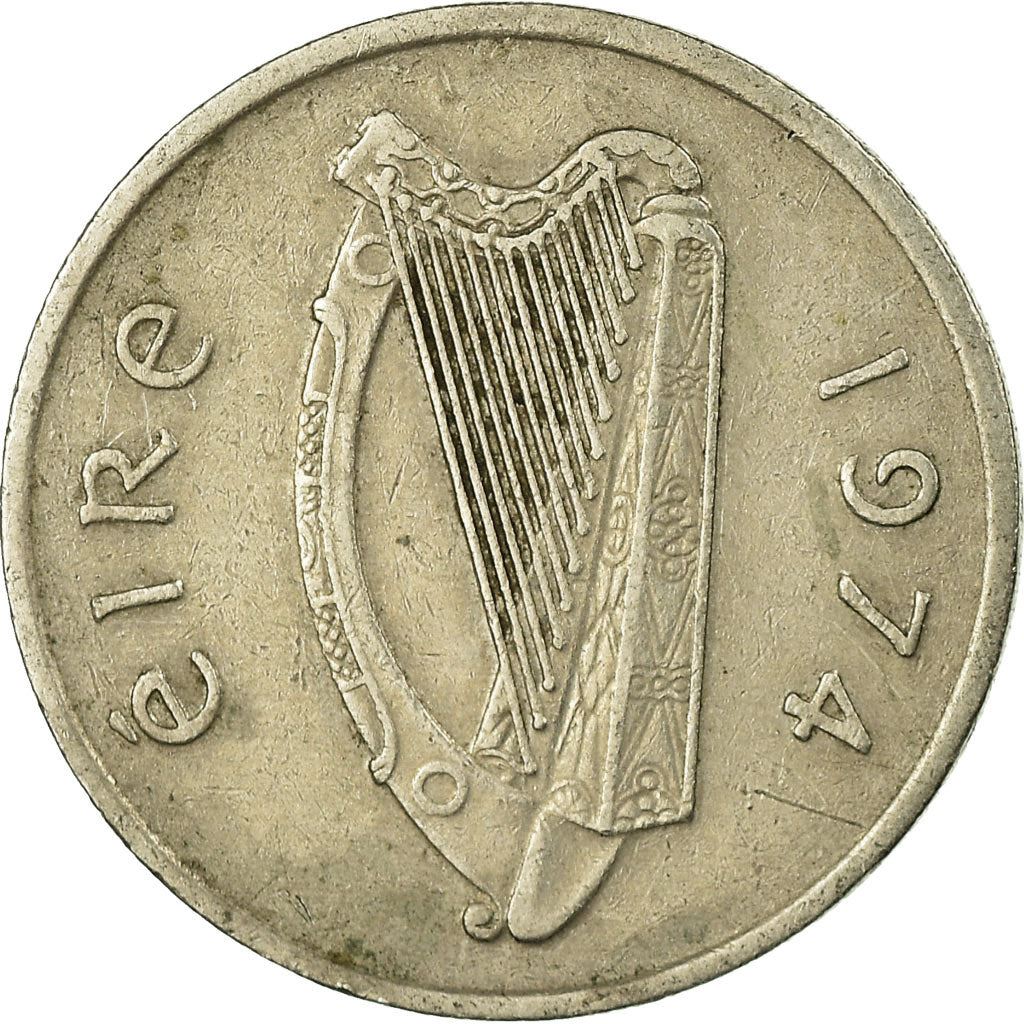 Ireland Coin Irish 5 Pence | Harp | Bull | KM22 | 1969 - 1990