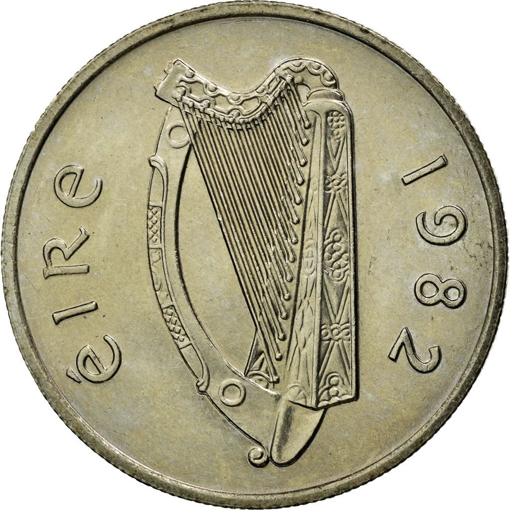 Ireland Coin Irish 5 Pence | Harp | Bull | KM22 | 1969 - 1990