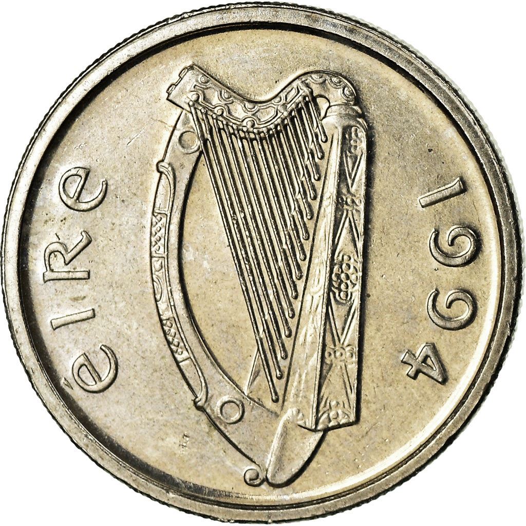 Ireland Coin Irish 5 Pence | Harp | Bull | KM28 | 1992 - 2000