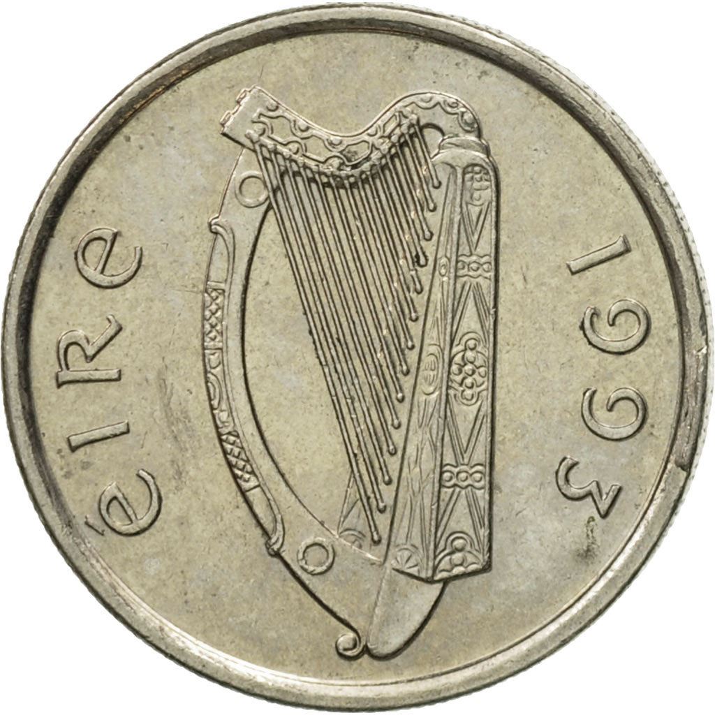 Ireland Coin Irish 5 Pence | Harp | Bull | KM28 | 1992 - 2000